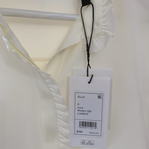 Theory Ivory Modern Silk Shirt - Picture 7 of 10